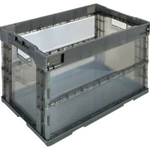 トラスコ中山(TRUSCO) α折りたたみコンテナ 50L TR-S50TMBK 収納ケース 収納ボックス