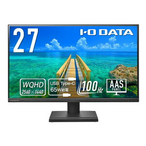 IODATA j^[ 27C` WQHD 100Hz Type-Cd USBnu  AASpl  ubN (HDMI×1/DisplayPort×1/USB-C×1/USB-A×3/Xs[J[t/VESAΉ/yT|[g/{[J[) EX-CQ270SA