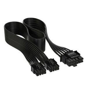 CORSAIR �t�����W�����[���d�����j�b�g�p 12+4�s�� PCIe Gen 5 Type-4 600W 12VHPWR �t���b�g�P�[�u�� �u���b�N CP-8920284
