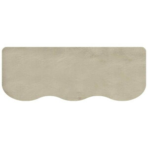 オカトー pupumof ププモフ インテリアマット キッチンマット ラビットファー調 滑り止め加工 グレージュ 幅120×高さ1.5×奥行45cm