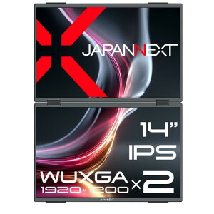 JAPANNEXT 14�C���` IPS�p�l��x2���� WUXGA(1920x1200)�𑜓x �f���A�����o�C�����j�^�[ JN-DMD-IPS14WX miniHDMI USB-C 3��ʊg�� �ڑ��\��(����21�C���`) �I�[�g�t���b�v �������L�b�N�X�^���h����