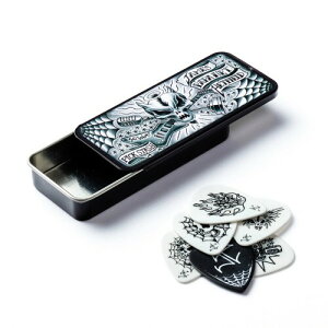 Jim Dunlop (�W�� �_�����b�v) �W�F�C���Y �w�b�g�t�B�[���h �s�b�N & �P�[�X �Z�b�g James Hetfield Collectible Pick Tin