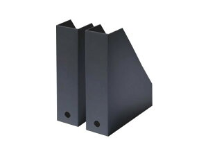 ライクイット (like-it) 収納ケース A4 ファイルボックス 2個組 約幅(L)7.7x奥25.3x高30.7cm (S)幅7.2x奥25.3x高30.7cm オールグレー 日本製 MX-19 卓上収納 立てる収納 ブックエンド シリーズ累計販売数