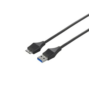 �o�b�t�@���[ BUFFALO ���j�o�[�T���R�l�N�^�[ USB3.0 A to microB �X�����P�[�u�� �u���b�N 2m BSUAMBSU320BK