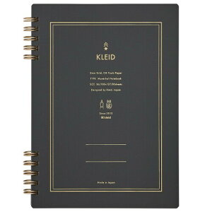 kleid ノート リングノート マレシャルノートブック チャコール B6 2mm方眼 7202-01