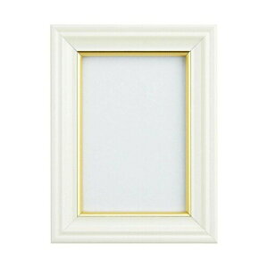 FUJICOLOR 額縁 肖像額 パールホワイト ( 無反射ガラス ) 1/2L 木製 ホワイト 505713 68970