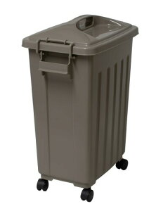 サンコープラスチック(SankoPlastic) ゴミ箱 グッドペール 40L アッシュブラウン 日本製 キャスター付 蓋付 パッキン付 屋外用 プラスチック シンプル 457776