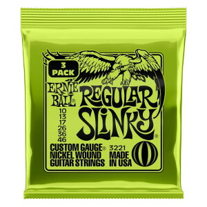 ERNIE BALL A[j[{[ GLM^[ REGULAR SLINKY 3221 M[EXL[ (10-46) 3Set Pack