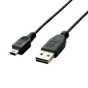 �G���R�� USB�P�[�u�� USB2.0 (USB A �I�X to miniB �I�X) ���o�[�V�u���R�l�N�^ 0.2m �u���b�N U2C-DMB02BK