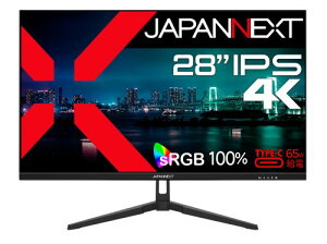 JAPANNEXT 28C` j^[ 4K UHD 3840x2160𑜓x IPS fBXvC (KVM/HDMI/DisplayPort/VESAΉ/u[CgJbg) JN-IPS28U-C6
