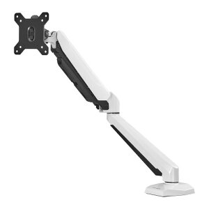 IODATA ���j�^�[�A�[�� 1��� �V���O�� �z���C�g VESA�K�i 100mm/75mm �ω׏d6kg �܂� �Ή� �K�X�X�v�����O�� ���񂽂�A�^�b�`�����g�ݒu �N�����v DA-ARMS5W/UE