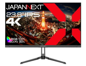 JAPANNEXT 23.8C` IPSpl 4K(3840x2160)𑜓x tj^[ JN-IPS2380UHDR HDMI DP HDR sRGB:100% DCI-P3:95%