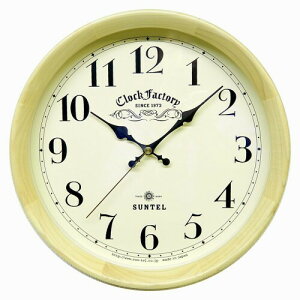 さんてる 日本製 レトロ電波掛け時計 (ファクトリー) ナチュラル DQL662-NA