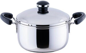 宮崎製作所 オブジェ 両手鍋 深型 ミニ 14cm 日本製 5年保証 IH対応 軽量 OJ-34 シルバー