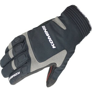 コミネ(KOMINE) バイク用 グローブ ウインターグローブ-カルタゴ ブラック/シルバー L GK-801 1010 秋冬春向け 防水 防寒 プロテクター ストレッチ素材