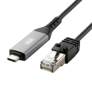 TTvC USB Type-C LANϊP[u(2m) Cat6 1Gbps f[^ʐM MACAhXpXX[Ή hCosv KB-SL6CLAN02BK