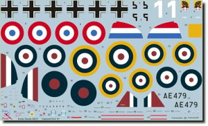 トロモデル 1/48 捕獲されたエミール #1 鹵獲されたBf109E-3 W.Nr. 1304 プラモデル用デカール TRMED48031 (飛行機)