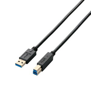 �G���R�� USB�P�[�u�� USB3.0 (USB A �I�X to USB B �I�X) RoHS�w�ߏ��� 2m �u���b�N USB3-AB20BK/RS