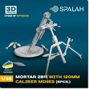 スパラッハ 1/35 2B11 120mm迫撃砲w/砲弾 6個入 レジンキット SPU16535 (ミリタリー)