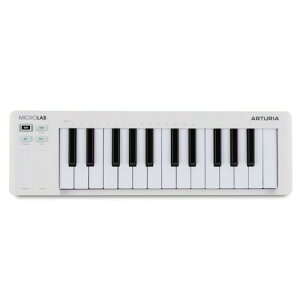 Arturia �A�[�g���A �L�[�{�[�h�E�R���g���[���[ MicroLab MK3 25����/�x���V�e�B�Ή����i�ʃX�����L�[�{�[�h/USB-C�ڑ� �z���C�g MICROLAB MK3 WH