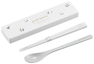OSK(オーエスケー) カトラリーセット ぱんだ 引きフタコンビ 箸 18cm スプーン 日本製 食洗機対応 抗菌 かわいい おしゃれ 男女兼用 大人用 子供用 学生 CT-27
