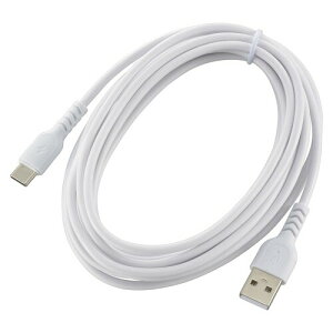 �I�[��(OHM) AudioComm USB C �P�[�u�� USB-C & USB-A 3m iphone �[�d �^�C�vC �[�d�� �z���C�g�b�I�[���d�@ SMT-L30DAC-W 01-7324