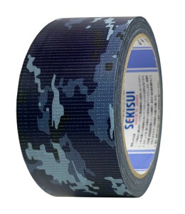 SEKISUI 積水化学工業 カモフラージュテープ 養生テープ 提督迷彩 KAI マリンブルー 50ミリX25M 凹凸面 手で切れる はがせる ソフトマット調 遮光性