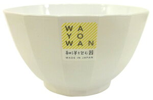 アサヒ興洋 お椀 どんぶり 角型 ホワイト 1個入 日本製 食洗機対応 電子レンジ対応 手になじむ WAYOWAN AZ16-61