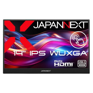 JAPANNEXT 14�C���` IPS�p�l������ 10�_�}���`�^�b�`�Ή� WUXGA(1920×1200)�𑜓x ���o�C�����j�^�[ JN-MD-IPST14WX miniHDMI USB-C HDR �A�X�y�N�g�� 16:10 �������L�b�N�X�^���h���� �\�t�g�P�[�X����