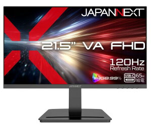 JAPANNEXT 21.5�C���` VA�p�l������ �t��HD(1920×1080)�𑜓x �t�����j�^�[ JN-215V120F-C6 HDMI DP USB-C(�ő�65W���d) sRGB:99% HDR 120Hz