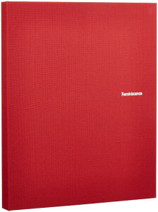 セキセイ(Sekisei) アルバム ポケット ハーパーハウス レミニッセンス ミニポケットアルバム KGサイズ 80枚収容 ハガキ 51~100枚 布 レッド XP-80K