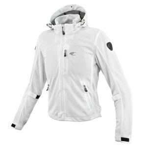 (KOMINE) 2025モデル JK-176 エニグマライト メッシュパーカ バイク用 春夏向け CE規格プロテクター メッシュ Silver 2XL