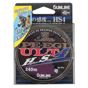 サンライン(SUNLINE) PEライン ソルティメイト PEエギ ULT HS4 240m 0.6号 4.5kg 4本 ホワイト・ピンク・ライトグリーン