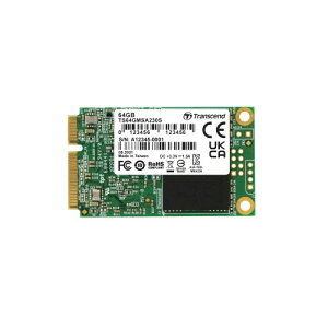 �g�����Z���h�W���p�� Transcend mSATA SSD 64GB SATA-III 6Gb/s DDR3�L���b�V������ 3D TLC NAND�̗p TS64GMSA230S