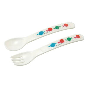 学研ステイフル 五味太郎 きんぎょがにげた 抗菌加工 スプーン フォーク セット 子供用 ホワイト 日本製 K06507