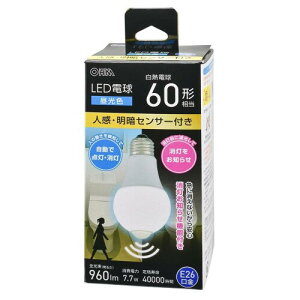 �I�[��(OHM)�I�[���d�@ LED�d�� E26 60�`���� �l�����ÃZ���T�[�t�� �����F LDA8D-G R52 06-4788