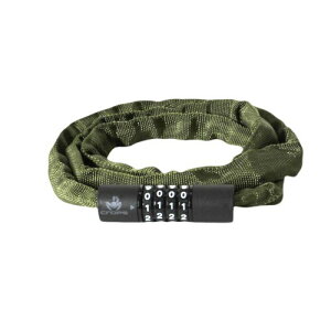 CROPS 自転車 チェーンロック ダイヤルロック パスワード変更 日本ブランド 120cm 軽量 コンパクト クロスバイク 盗難防止 (G.GREEN)