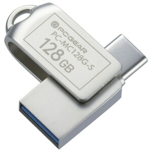 I[d@ PCGEAR_USB[ 128GB TypeC&TypeAΉ PC-MC128G-S 01-0065 OHM