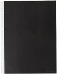 キングジム クリアファイル カラーベース ポケット 10枚入 B4タテ 黒 104CP-BK