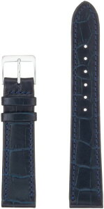 (ミモザ)MIMOSA ミモザ時計バンド P型押ワニ(牛革型押し/竹符) 18mm ネイビー CP-N18