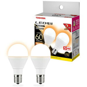TOSHIBA(����) LED�d�� E17 A�` 60W���� �L�z�� �d���F 2P �����Ή� LDA6L-G-E17S60V2RP