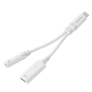 �G���R�� USB C to 3.5mm �C���z�� �ϊ��A�_�v�^ �I�[�f�B�I �W���b�N�ϊ� DAC���� �V���R�����b�V�� �n�C���] �[�d���Ȃ��� PD�Ή� iPhone�Eandroid�Ή� �z���C�g MPA-C35DPDSMWH
