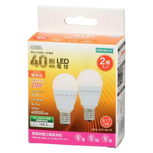 �I�[���d�@ LED�d�� ���` E17 40�`���� �d���F 2�� �~�j�N���v�g���` LDA4L-G-E17 IS51 2P 06-4716 OHM