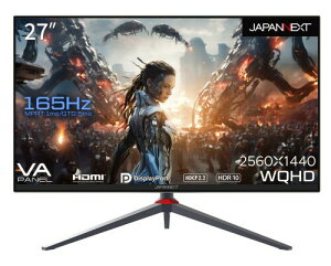JAPANNEXT 27C` Q[~Oj^[ 165Hz 1ms WQHD 2560x1440𑜓x VA pl fBXvC (HDMI/DisplayPort/VESAΉ//](s{bg)@\/u[CgJbg / p178°) JN-27V165WQHDR-HSP