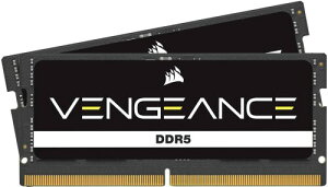CORSAIR VENGEANCE SODIMM DDR5 ������ 32GB�i16GB×2�j�ő�5200MHz�Ή� Intel XMP�Ή� CL44 �m�[�gPC�p �u���b�N CMSX32GX5M2A5200C44