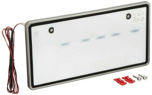 レーシング ギア(RACING GEAR) 国交省認可 字光式 LED ナンバープレート 軽自動車用 銀枠付き 1枚入り RGH-P804