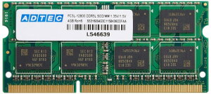 AhebN DDR3-1600/PC3-12800 SO-DIMM 4GB d ADS12800N-L4G