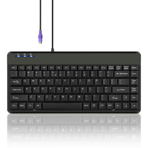 Perixx PERIBOARD-409P �L�� PS2 �~�j�L�[�{�[�h�A�u���b�N�AUS �p��z��
