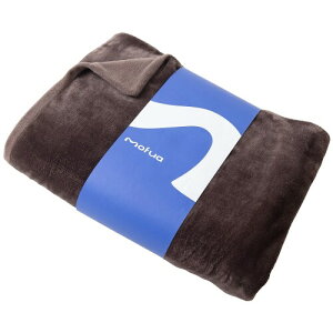 AQUA (アクア) mofua (モフア) 掛け布団カバー 2枚合わせ毛布 兼用 布団を包める ぬくぬく 毛布 ダブル ブラウン 40250306