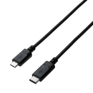 �G���R�� USB�P�[�u�� Type C (USB C to Micro B) 1.0m USB2.0�F�ؕi 3A�o�� �ő�480Mbps �u���b�N U2C-CMB10NBK